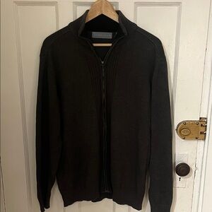 Oscar de la Renta Zip-Up Sweater